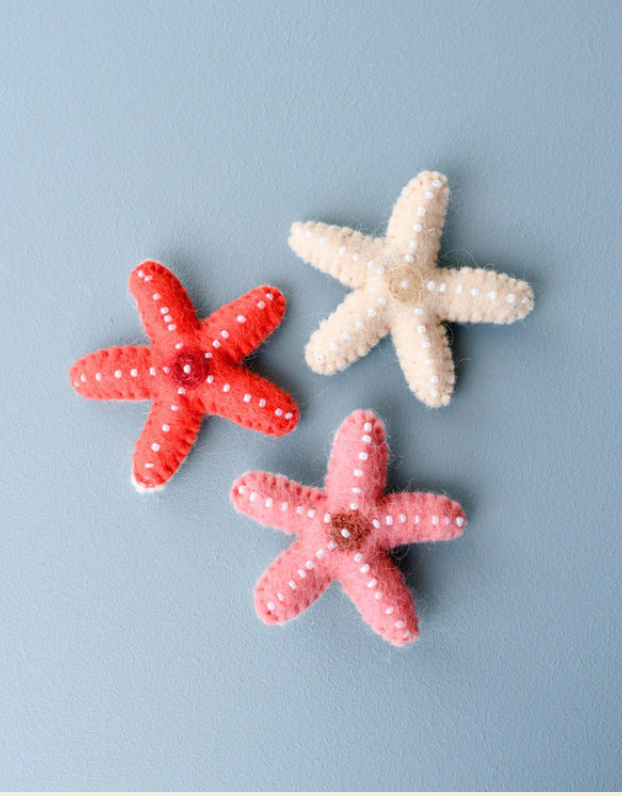 Felt Starfish - Set of 3