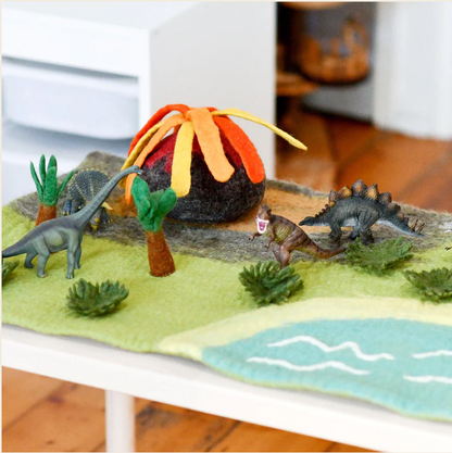 Large Dinosaur Play Mat with Volcano