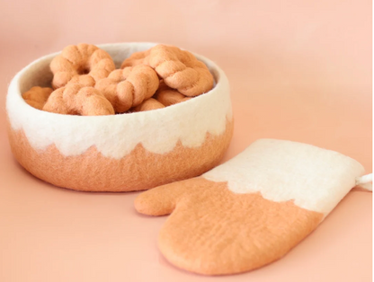 Scalloped Terracotta Storage Bowl