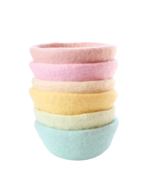 Pastel Felt Bowls - Assorted