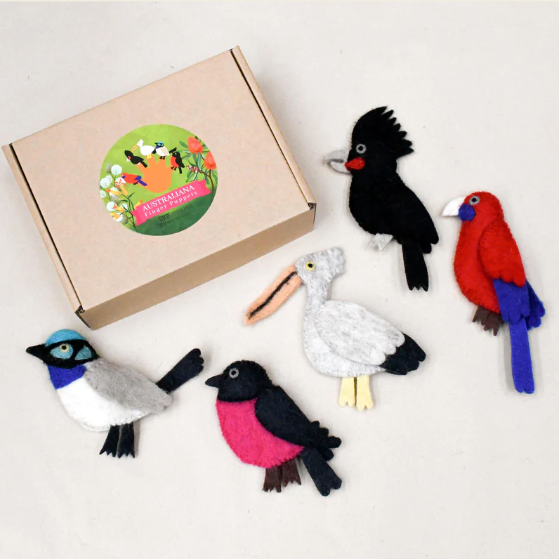 Australian Colourful Birds Finger Puppet Set