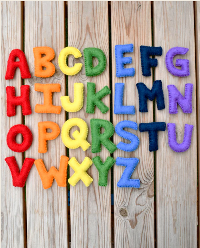 Felt Alphabet  Rainbow - Assorted