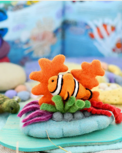 Felt Coral Reef with Clownfish Set