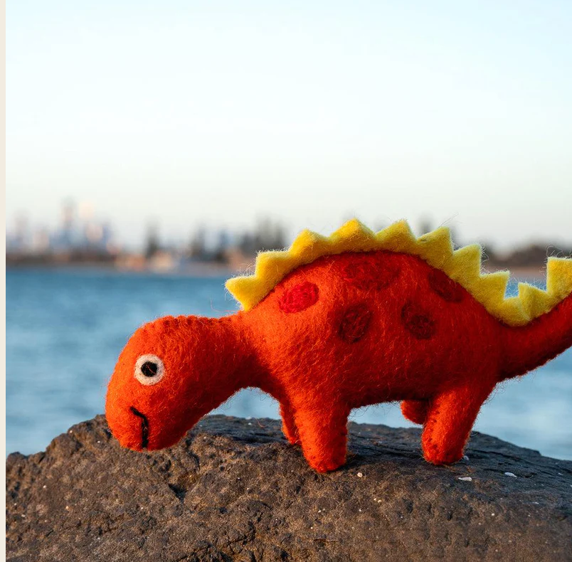 Felt Dinosaur - Yellow Spikes