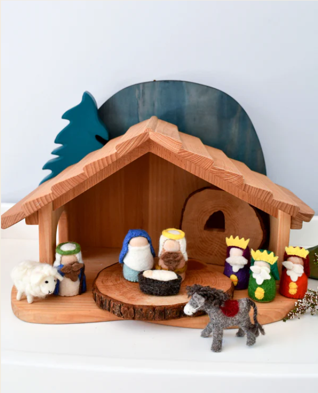 Felt Nativity Peg Doll Set