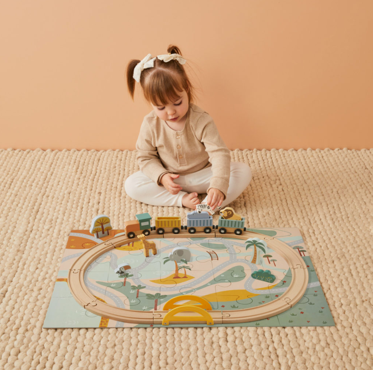 Animal Puzzle Train Set