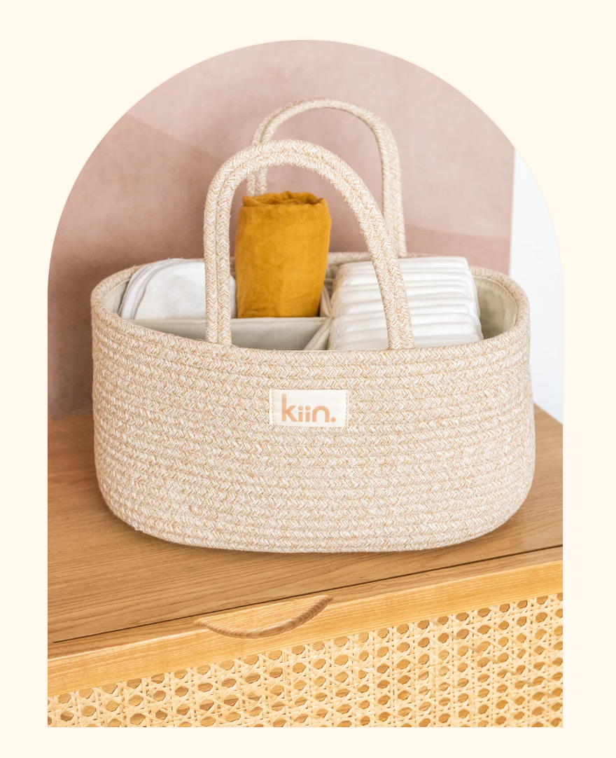 Cotton Rope Nappy Caddy Organiser