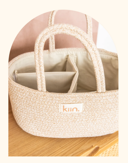 Cotton Rope Nappy Caddy Organiser