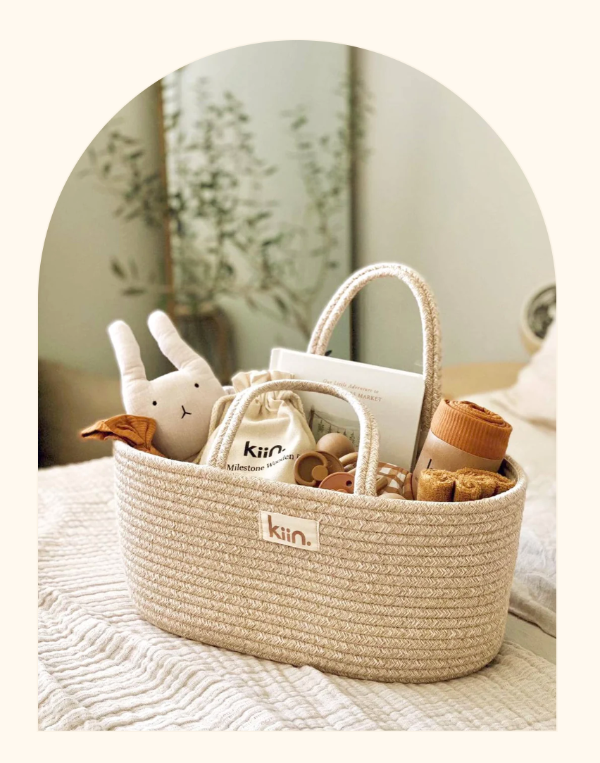 Cotton Rope Nappy Caddy Organiser