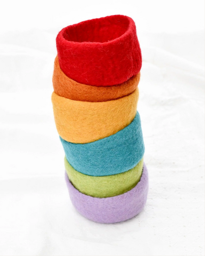 Felt Colourful Bowl Big - Set of 6