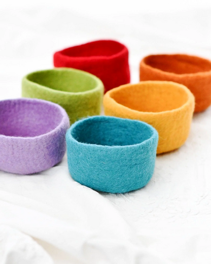 Felt Colourful Bowl Big - Set of 6