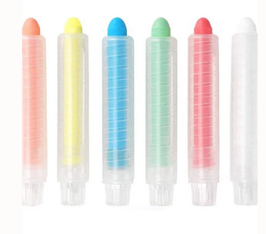 6 Retractable Washable Crayons + Pencil Case