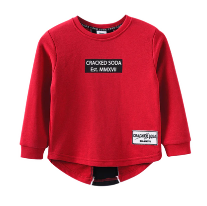 Maxwell Detailed Back Crew - Red