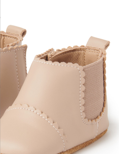 Leather Scallop Bootie