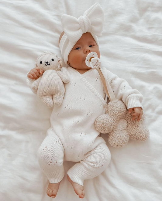 Pointelle Romper - Milk