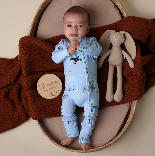 Blue Ocean Organic Snugglesuit Convertible Romper