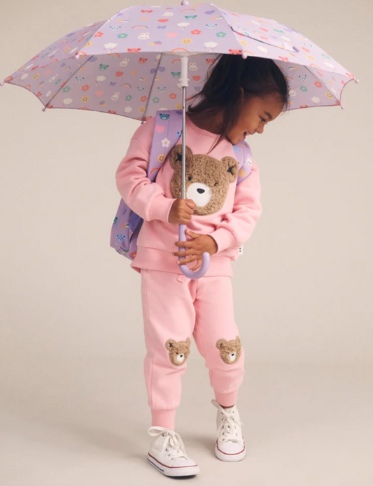 Blush Furry Huxbear Track Pant