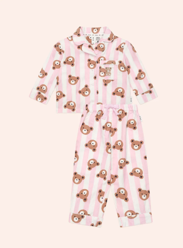 Rose Classic Hux Stripe Sleep Set