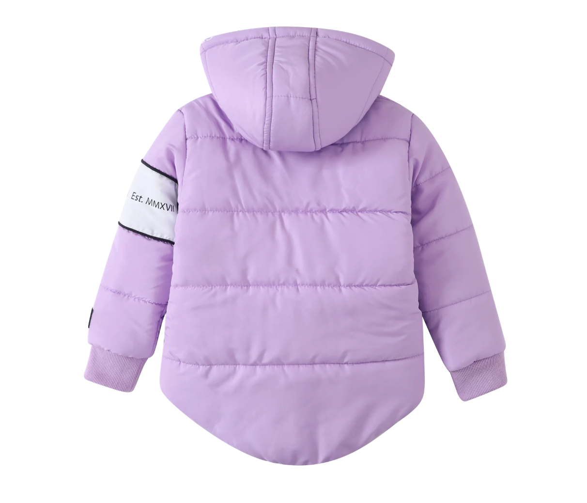 Imogen Detailed Hooded Puffer Jacket Lilac