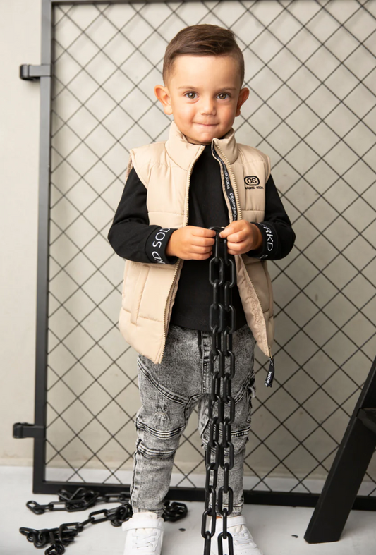 Albie Puffer Vest Biscuit
