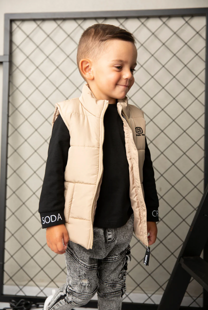 Albie Puffer Vest Biscuit
