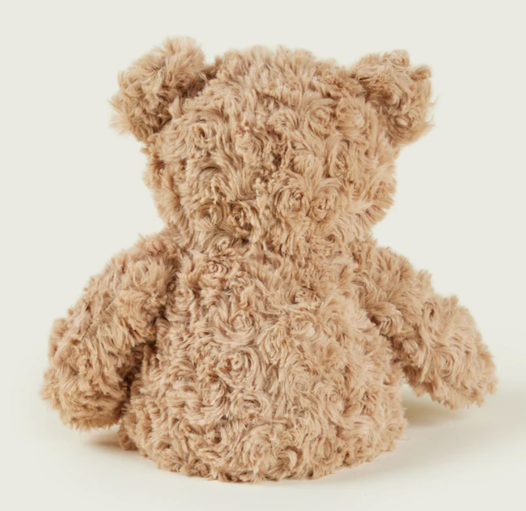 Brown Curly Bear Heatable Soft Toy