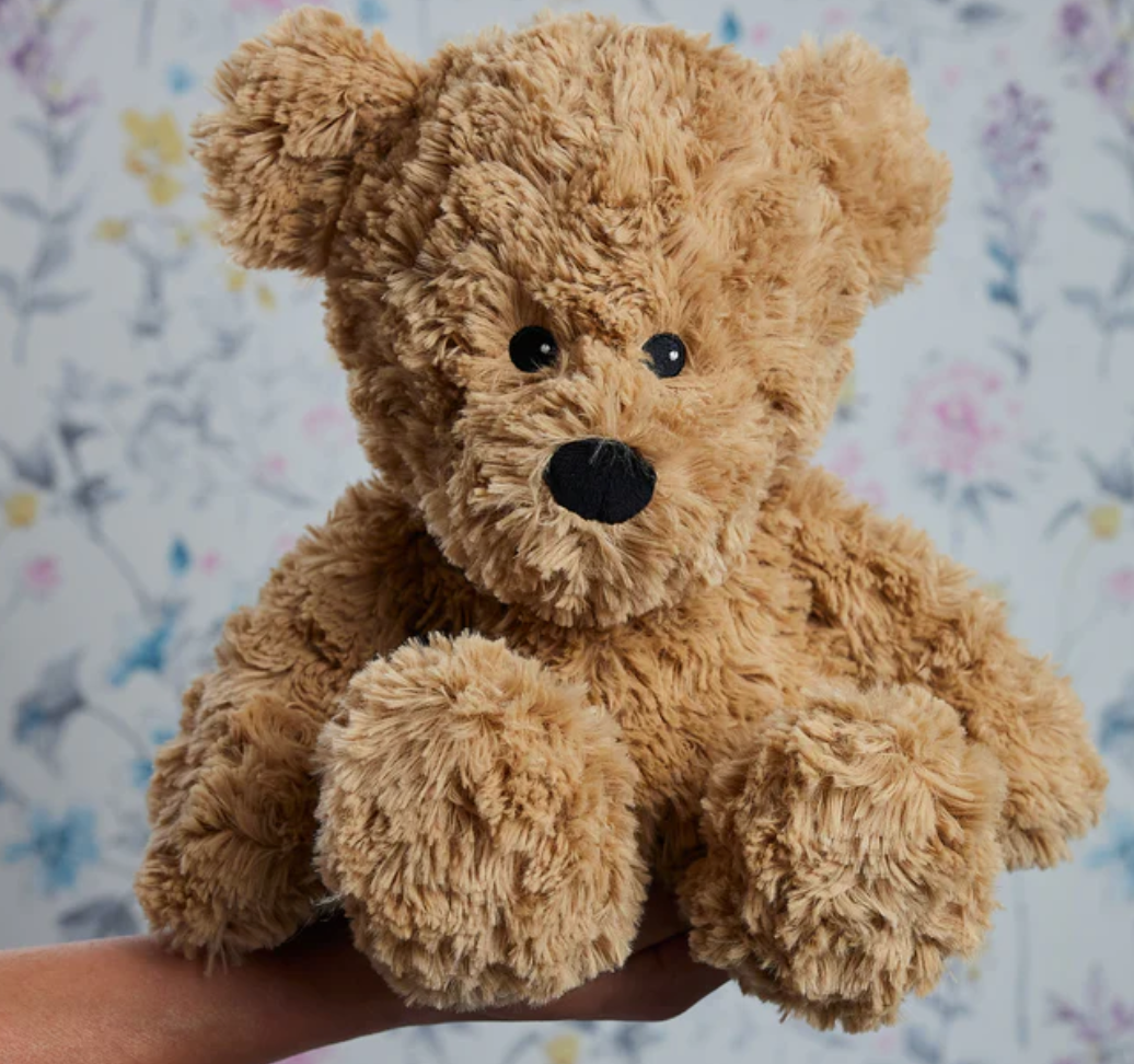 Brown Curly Bear Heatable Soft Toy