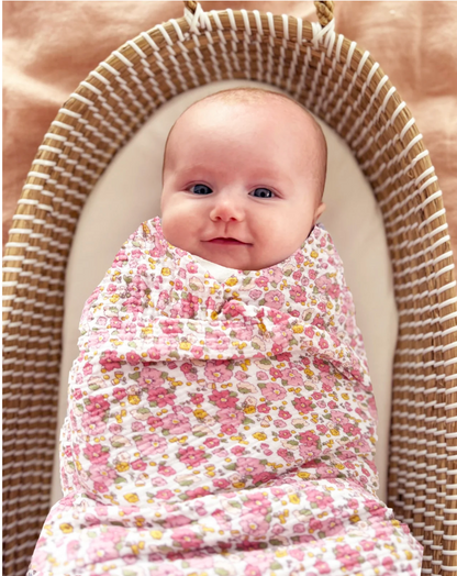 Muslin Swaddle Rose Garden