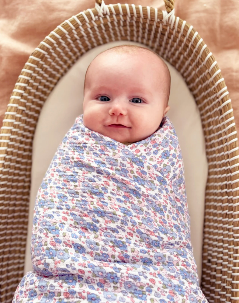 Muslin Swaddle Liberty Blue
