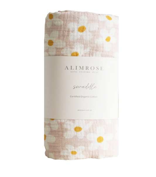 Muslin Swaddle Large Daisies