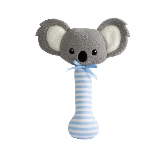 Baby Koala Stick Rattle Blue