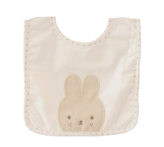 Linen Bunny Bib Ivory