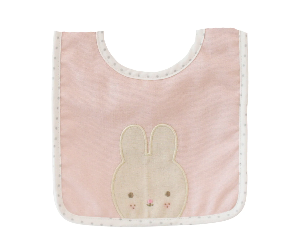 Linen Bunny Bib Pink