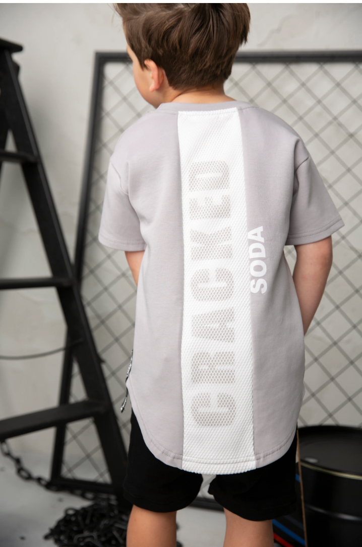River Detail Back Tee - Cloud