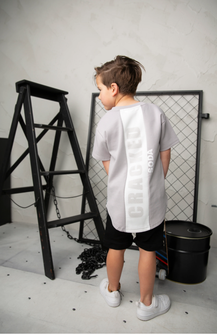 River Detail Back Tee - Cloud