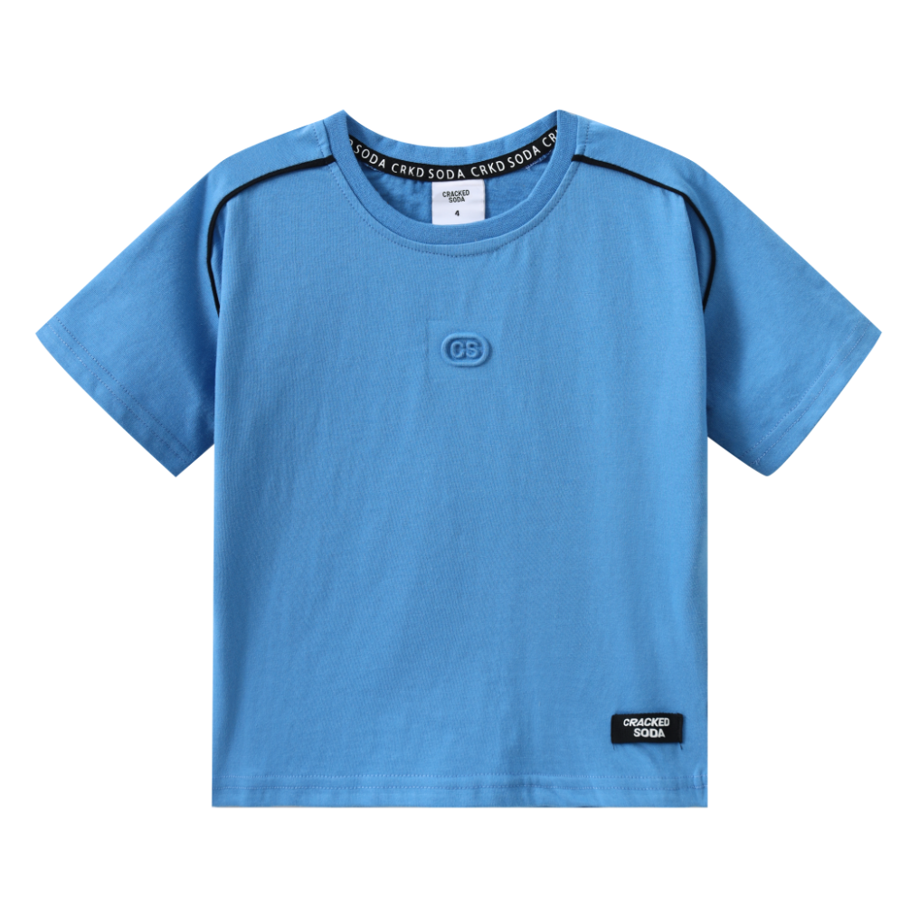 Ezra Piping Tee Blue