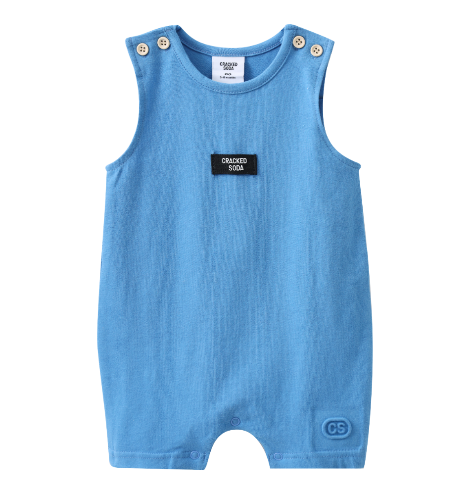 Cracked Soda Ezra Romper Blue