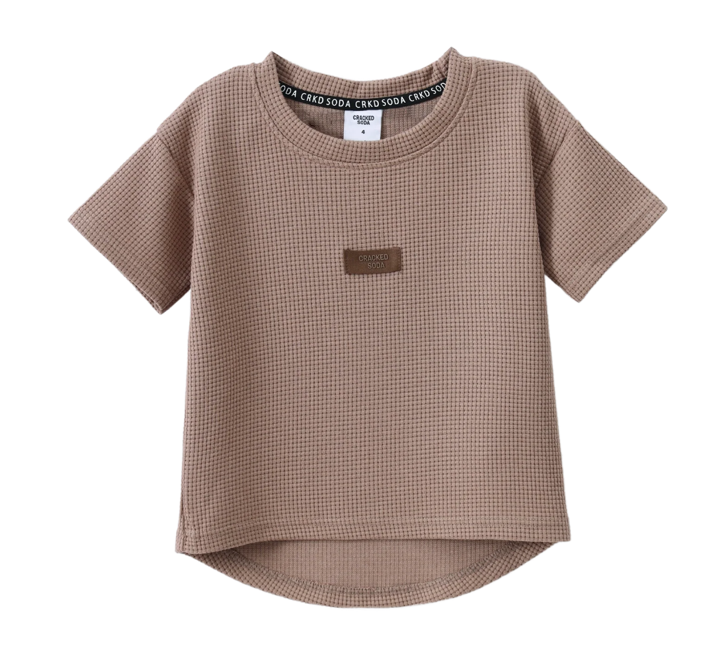 Dash Waffle Scoop Tee - Mocha