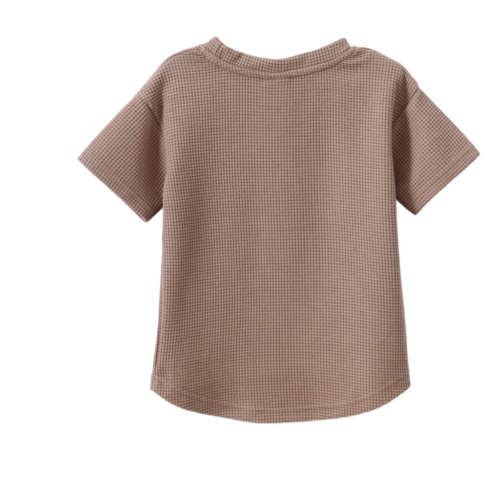 Dash Waffle Scoop Tee - Mocha