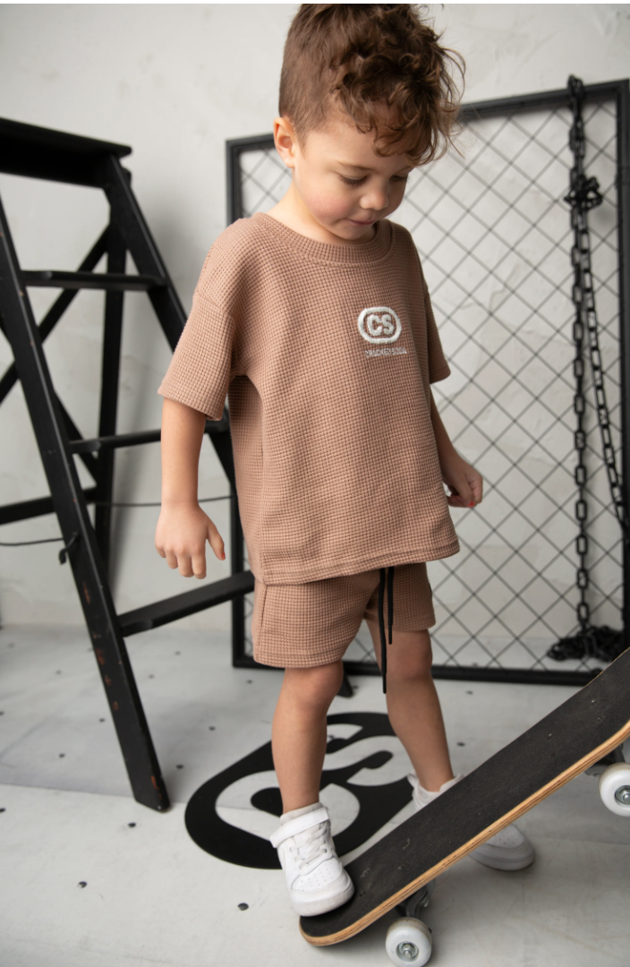 Dash Waffle Shorts - Mocha