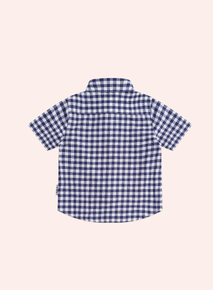 Huxbear Button Up Blue Check