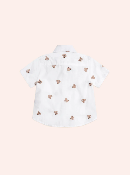 Shortsleeve Huxbear Button Up Crisp White