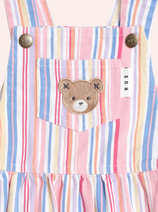 Pastel Stripe Pinafore Dress