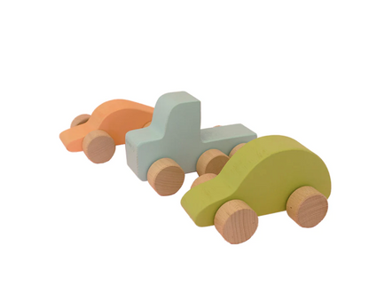 Rainbow Car Set of 3 - Blue, Green, Orange