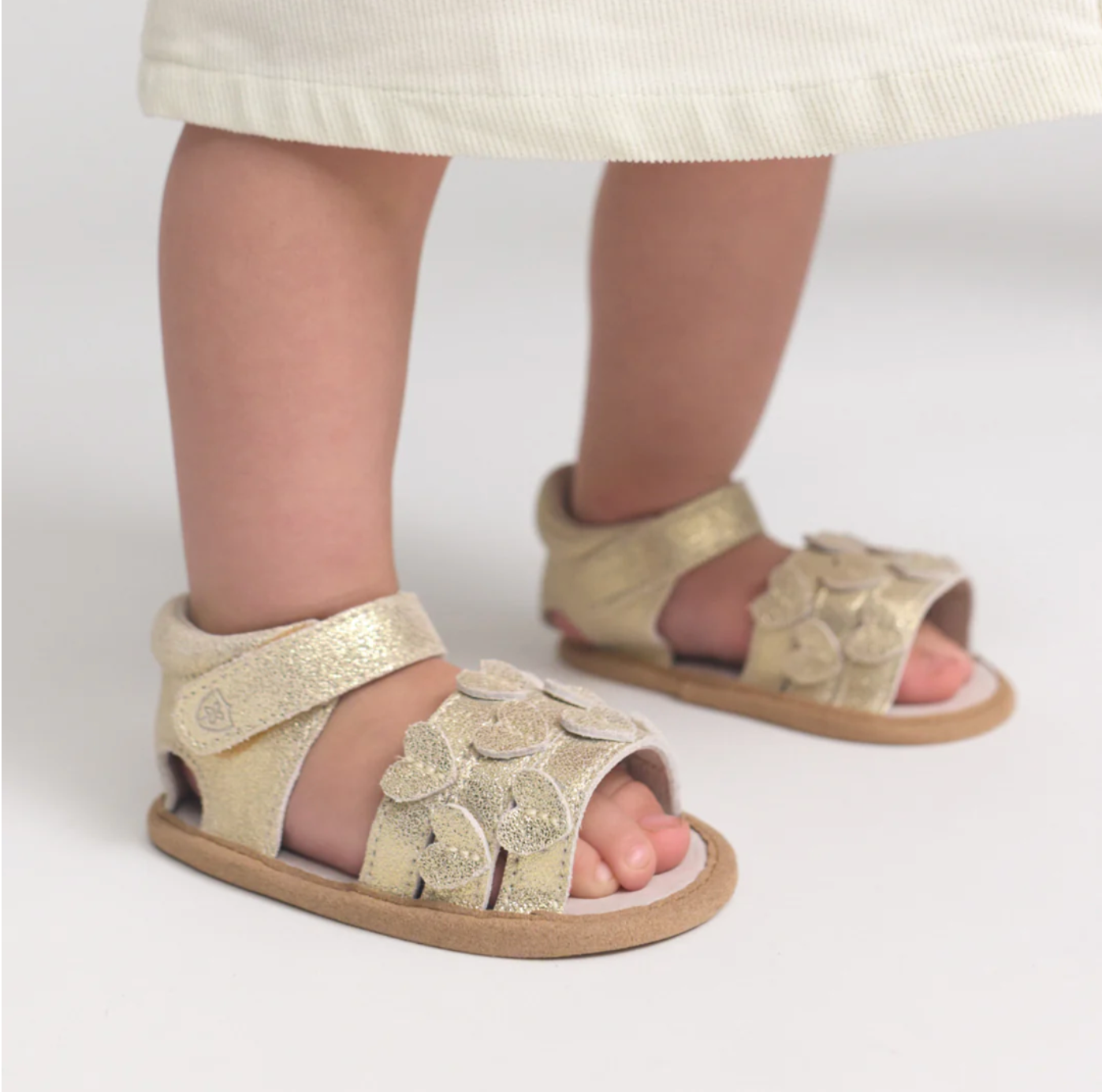 HEARTS SANDAL Gold Sparkle