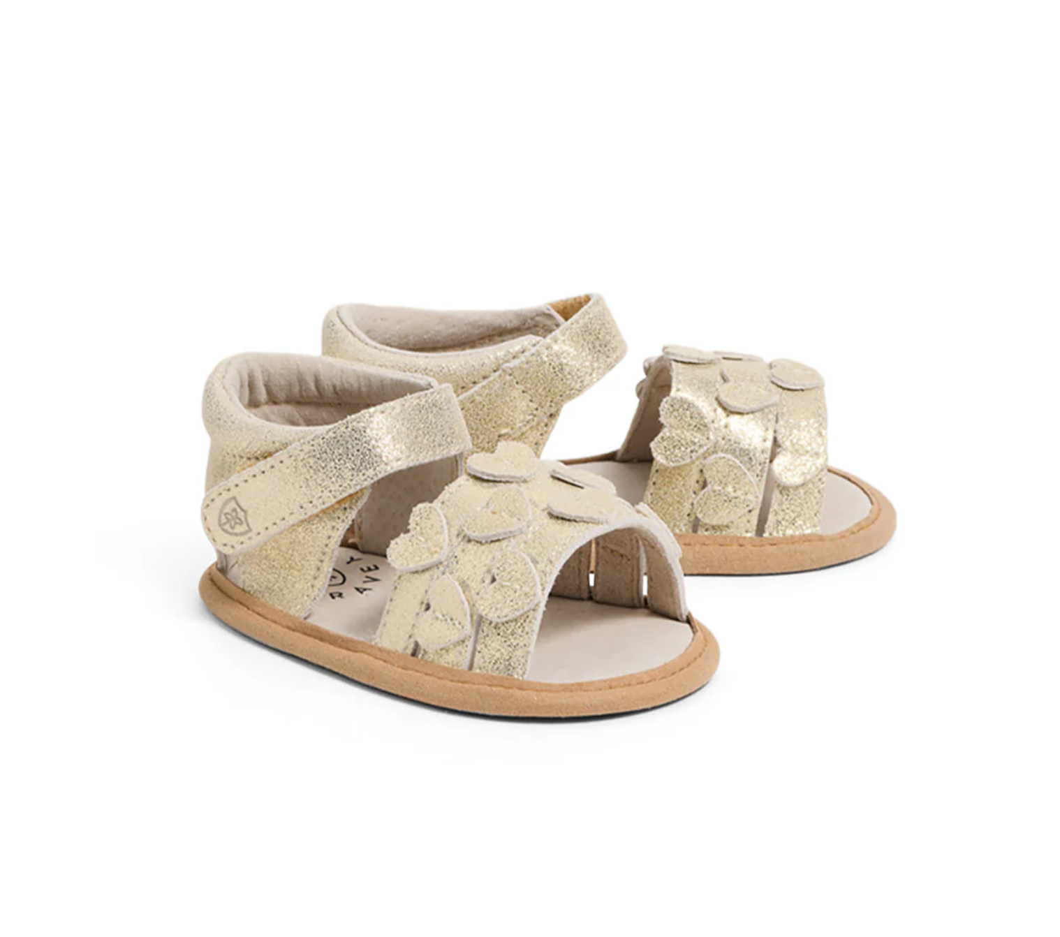 HEARTS SANDAL Gold Sparkle