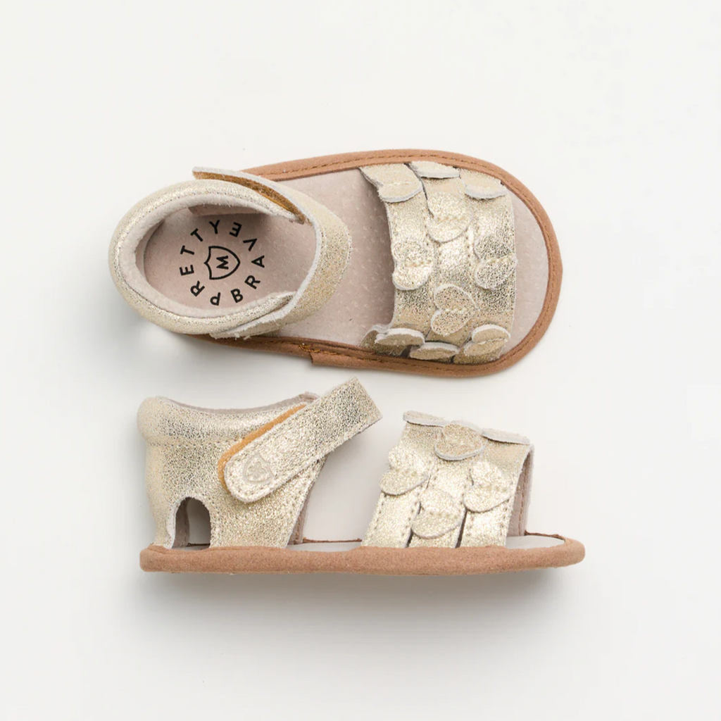 HEARTS SANDAL Gold Sparkle