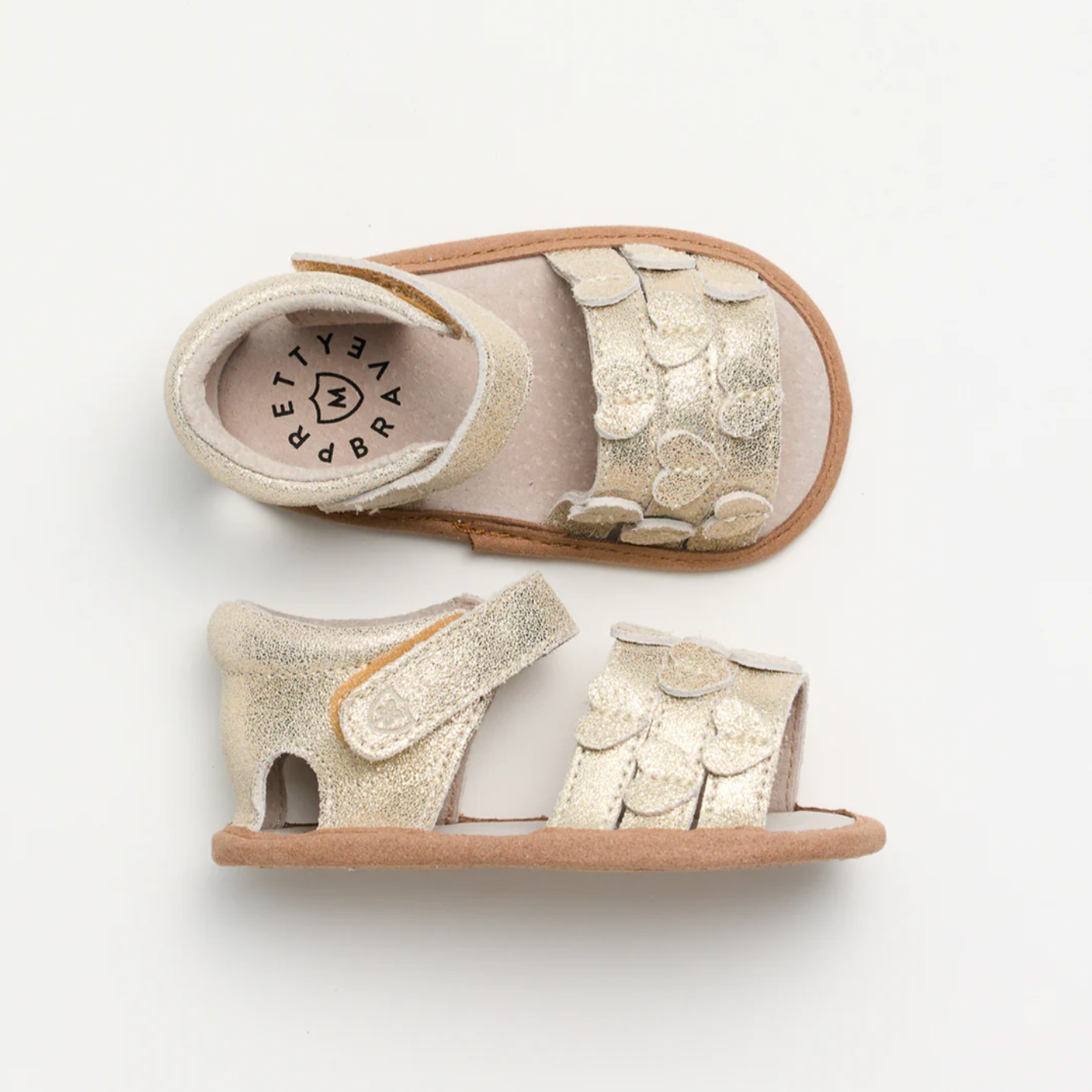 HEARTS SANDAL Gold Sparkle