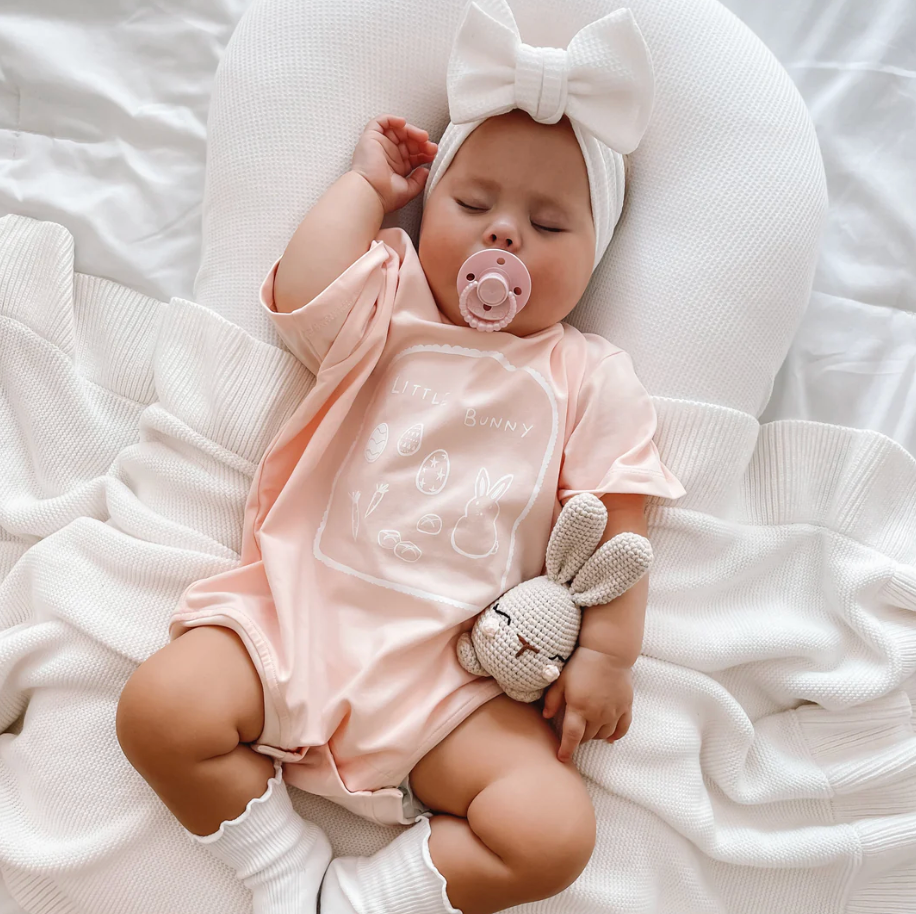 COMING SOON Easter Slouch Romper - Petal