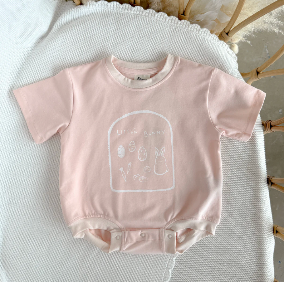 COMING SOON Easter Slouch Romper - Petal